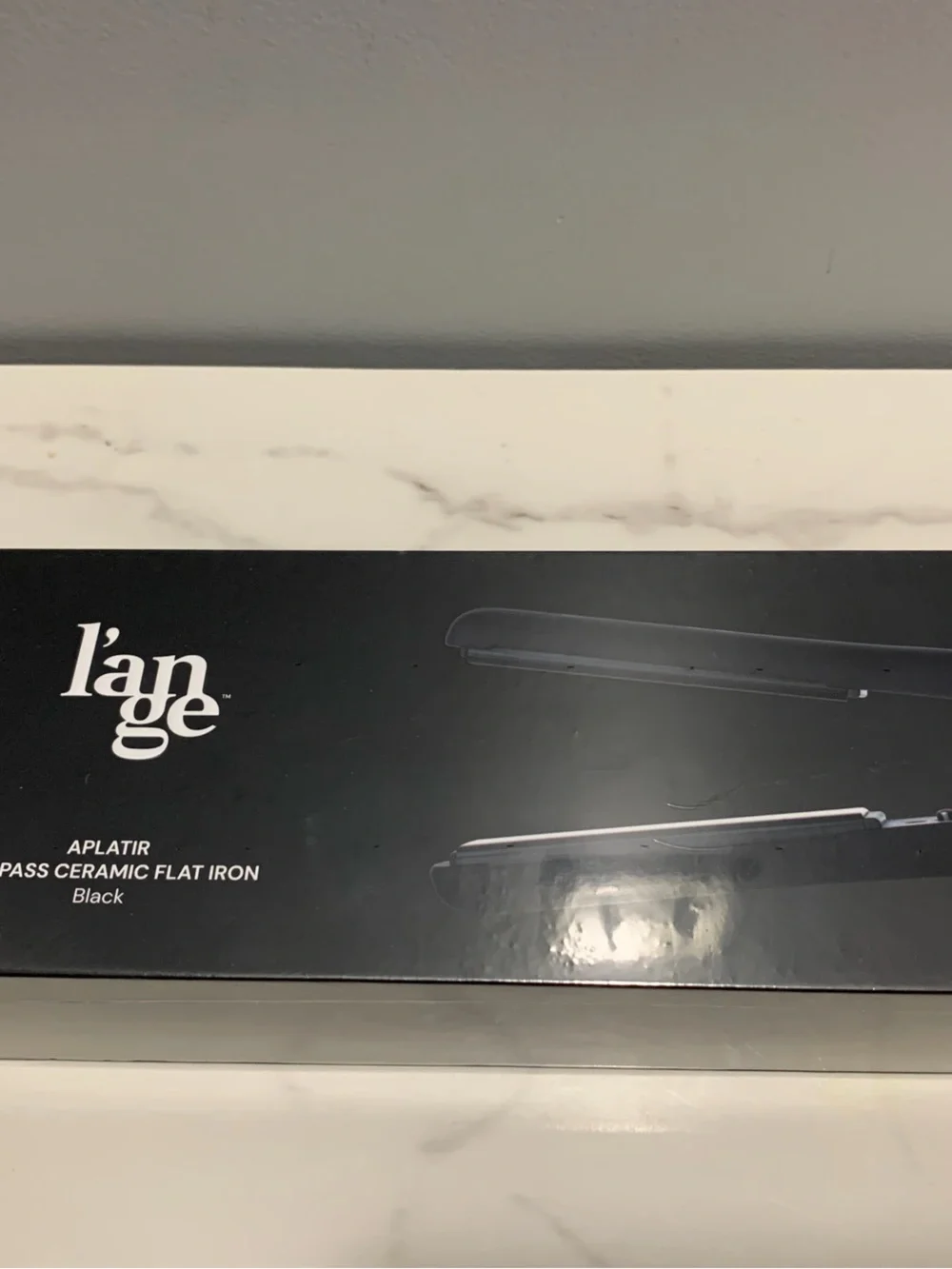 Lange black flat iron (new/sealed)